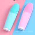 Stocked wholesale high-end mini style face massager sonic facial silicone cleansing brush with Customizable private label